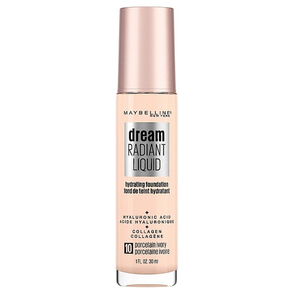 Maybelline 10 Porcelain Ivory Dream Radiant Liquid Hydrating Foundation 1oz - Picture 1 of 5